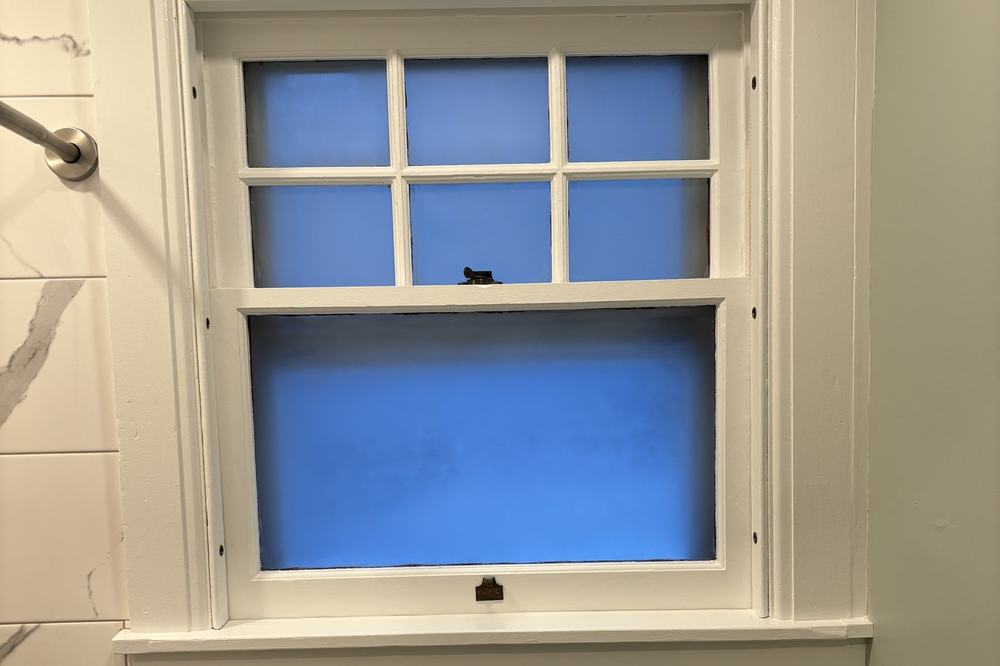 An original window restored, reglazed and repainted